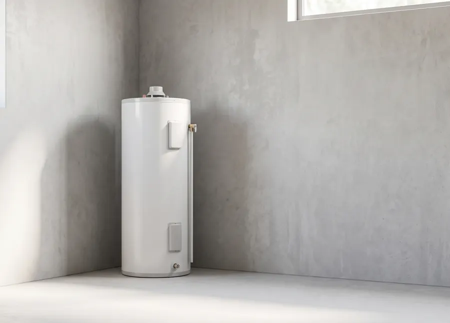 Water heater in a utility room