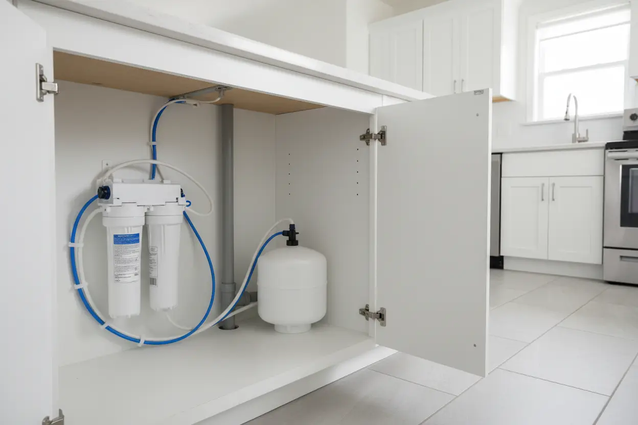 Under-sink reverse osmosis drinking water system